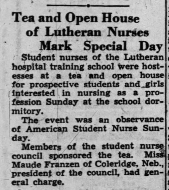 Aunt Maudie student nurse
